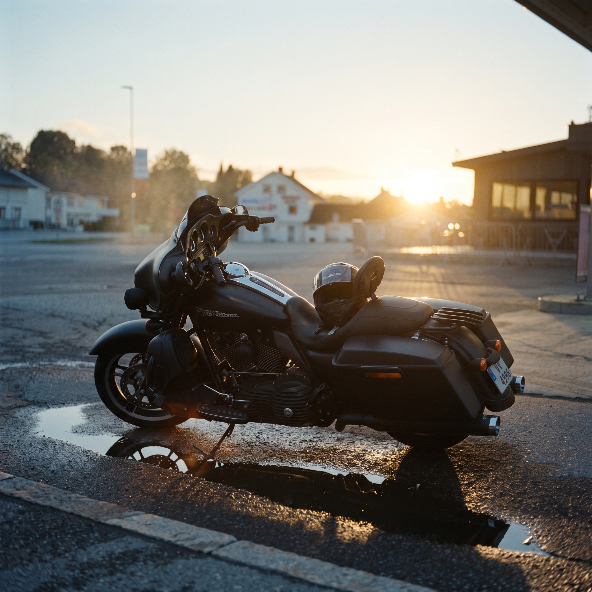 Street Glide FLHX i solnedgang